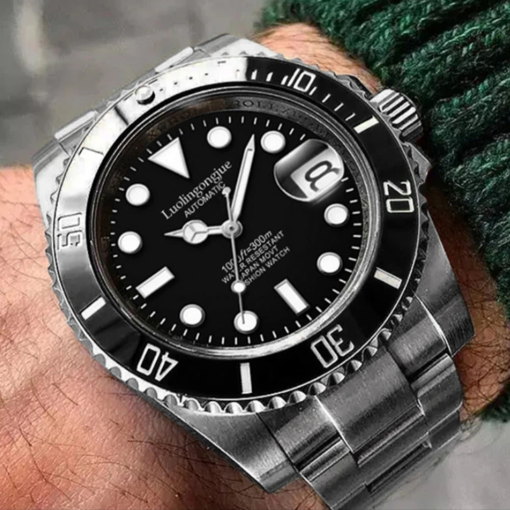 High-End Luxury Men's Watch, Business-Style Skeleton Automatic Mechanical Watch, Party Fashion Watch, Stylish and Cool Branded Wristwatch, Suitable for Various Occasions, Fashionable and Exquisite Birthday Gift Watch