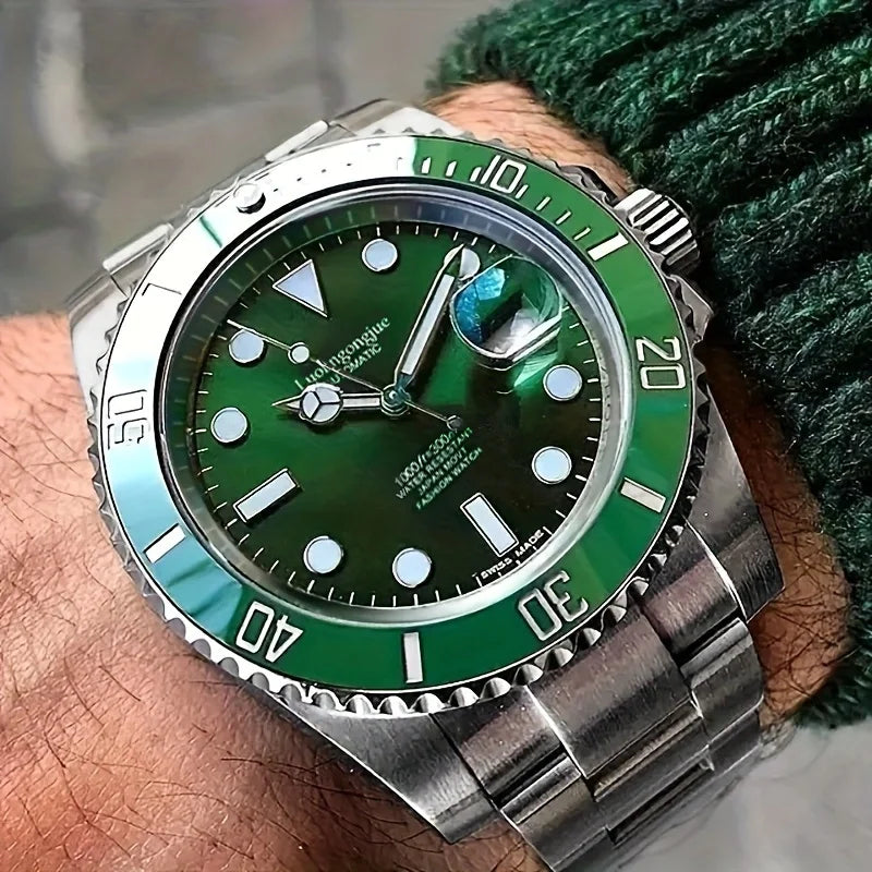 High-End Luxury Men's Watch, Business-Style Skeleton Automatic Mechanical Watch, Party Fashion Watch, Stylish and Cool Branded Wristwatch, Suitable for Various Occasions, Fashionable and Exquisite Birthday Gift Watch
