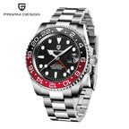 PAGANI DESIGN Pepsi GMT Automatic Watch Men 100M Waterproof Luminous Black Dial Stainless Steel Jubilee Strap Luxury Sport Mechanical WristWatches for Man PD-1662 Relojes Hombres+Gift BOX